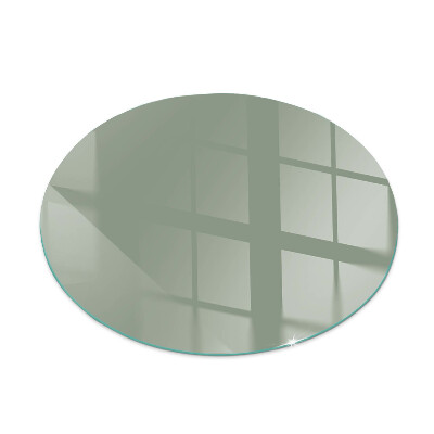 Glass hearth for stove round Color gray-green