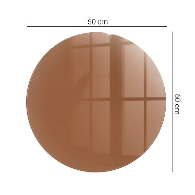 Glass fire hearth round Color Brown