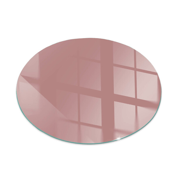 Glass hearth for stove round Color Pink