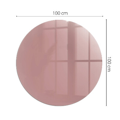 Glass hearth for stove round Color Pink