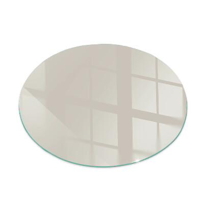 Glass hearth for stove round Color Light Cream
