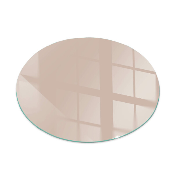 Glass hearth for stove round Color Light Brown