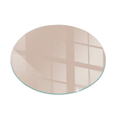 Glass hearth for stove round Color Light Brown