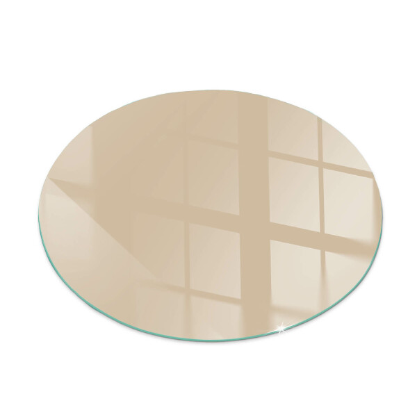 Glass hearth for stove round Color Beige