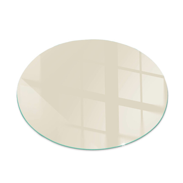 Glass hearth for stove round Color Beige