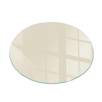Glass hearth for stove round Color Beige