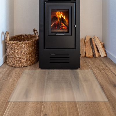 Glass hearth Rectangular semi-transparent