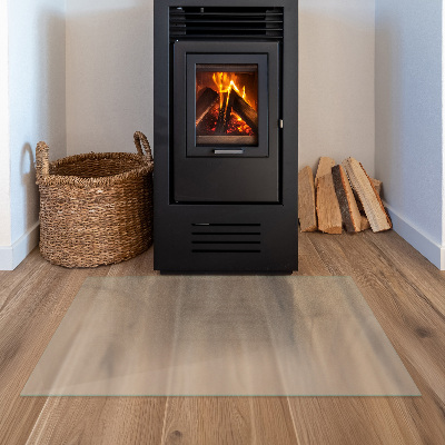Glass hearth rectangular and semi-transparent