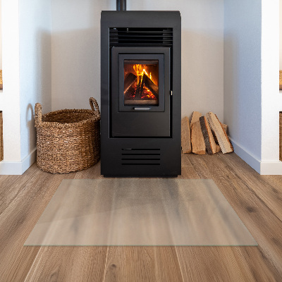 Glass hearth Rectangular semi-transparent