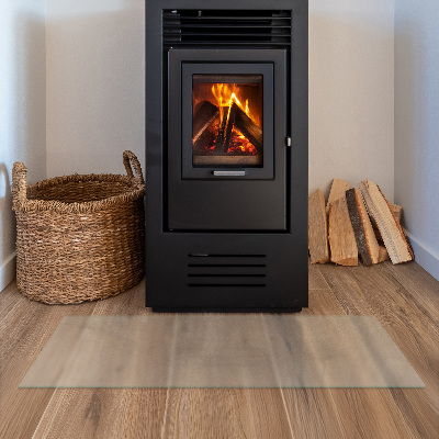 Glass hearth Rectangular semi-transparent