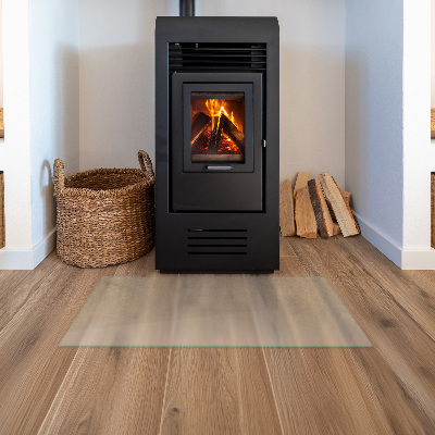 Glass hearth rectangular and semi-transparent