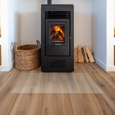Glass hearth rectangular and semi-transparent