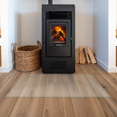 Glass hearth rectangular and semi-transparent