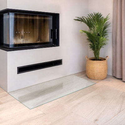 Glass hearth rectangular and semi-transparent
