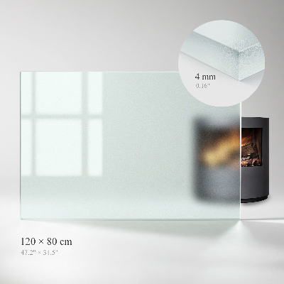 Glass hearth Rectangular semi-transparent