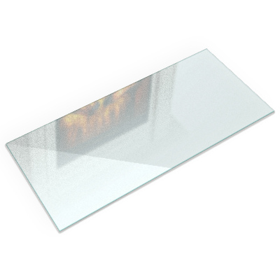 Glass hearth Rectangular semi-transparent