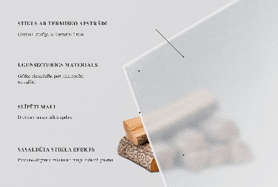 Glass hearth Rectangular semi-transparent