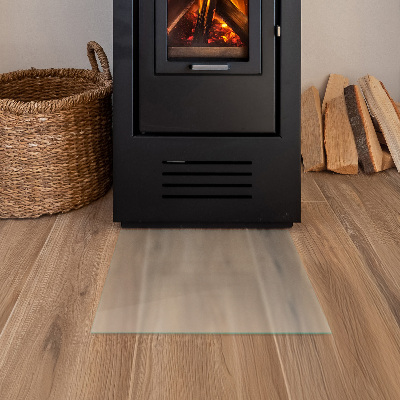 Glass hearth rectangular and semi-transparent