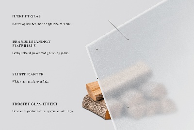 Glass hearth Rectangular semi-transparent