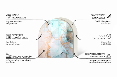 Glass fire hearth semi-oval Three-dimensional geometry