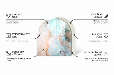 Glass fire hearth semi-oval Three-dimensional geometry