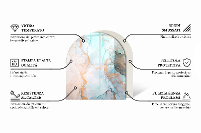 Glass fire hearth semi-oval Three-dimensional geometry