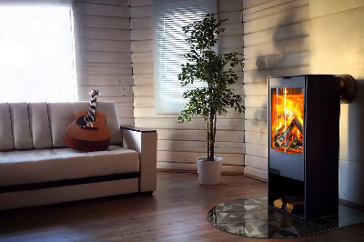 Glass fire hearth semi-oval Three-dimensional geometry