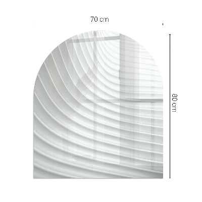 Glass hearth semi-oval Waves of delicate lines