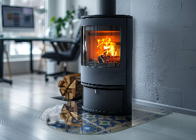 Glass fire hearth semi-oval Ceramic Tile Patterns