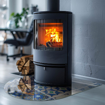 Glass fire hearth semi-oval Ceramic Tile Patterns