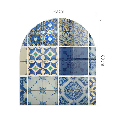 Glass fire hearth semi-oval Ceramic Tile Patterns