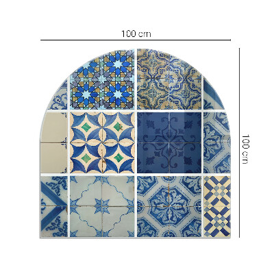 Glass fire hearth semi-oval Ceramic Tile Patterns