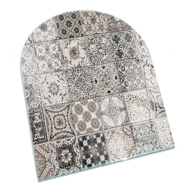 Glass hearth semi-oval Decorative tile patterns
