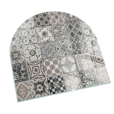 Glass hearth semi-oval Decorative tile patterns