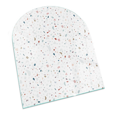 Glass hearth semi-oval Pattern with small shapes