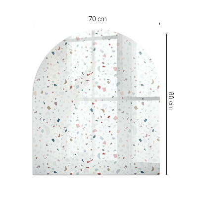 Glass hearth semi-oval Pattern with small shapes