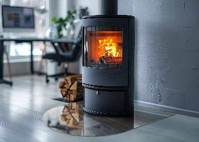 Glass hearth semi-oval Boards in different shades