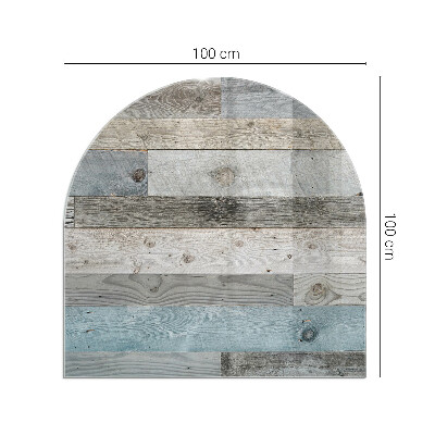 Glass hearth semi-oval Boards in different shades