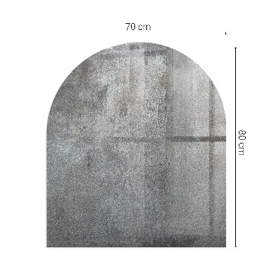 Glass hearth semi-oval Raw Surface Texture
