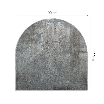 Glass hearth semi-oval Raw Surface Texture