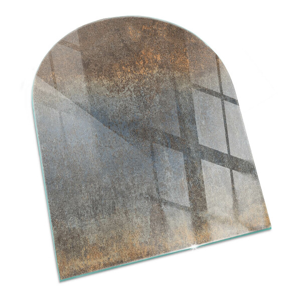 Glass fire hearth semi-oval Abstract texture pattern