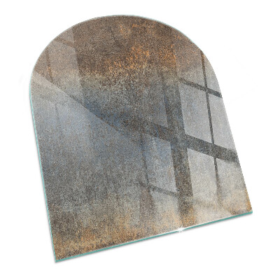Glass fire hearth semi-oval Abstract texture pattern