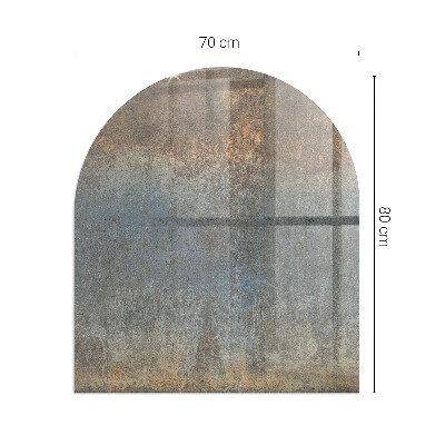 Glass fire hearth semi-oval Abstract texture pattern