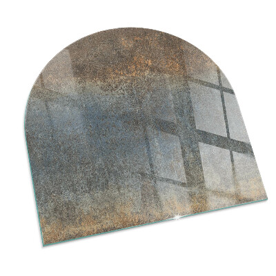 Glass fire hearth semi-oval Abstract texture pattern
