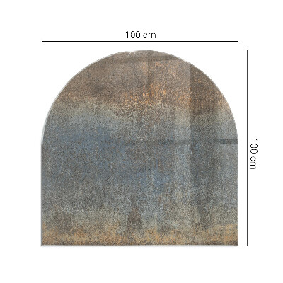 Glass fire hearth semi-oval Abstract texture pattern