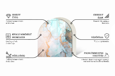Glass hearth semi-oval Boards in different shades