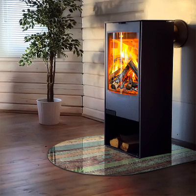 Glass hearth semi-oval Boards in different shades
