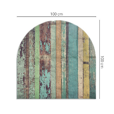 Glass hearth semi-oval Boards in different shades