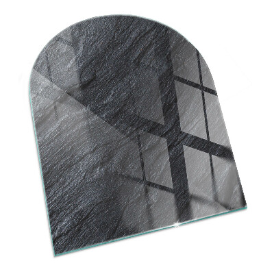 Glass hearth semi-oval Stone surface texture