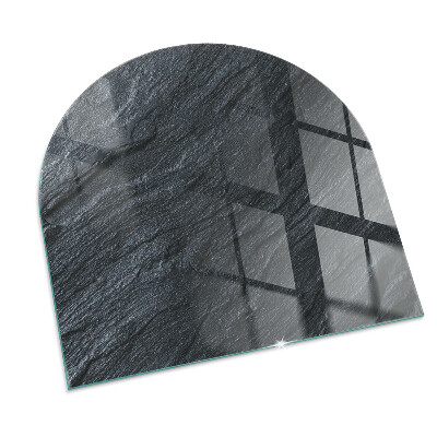 Glass hearth semi-oval Stone surface texture